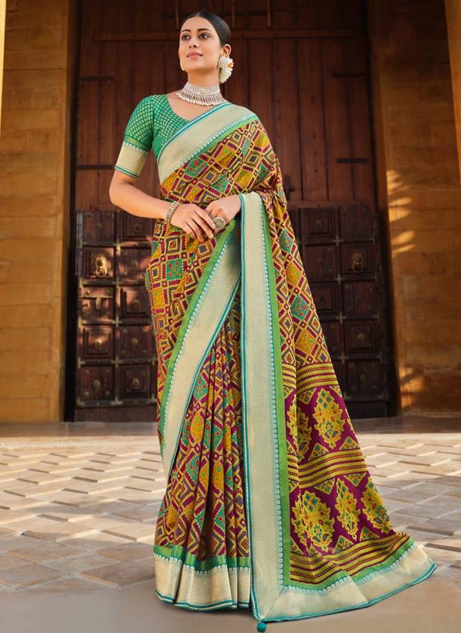 REWAA SAMANTHA Heavy Wedding Wear Fancy Soft Patola Designer saree Collection 